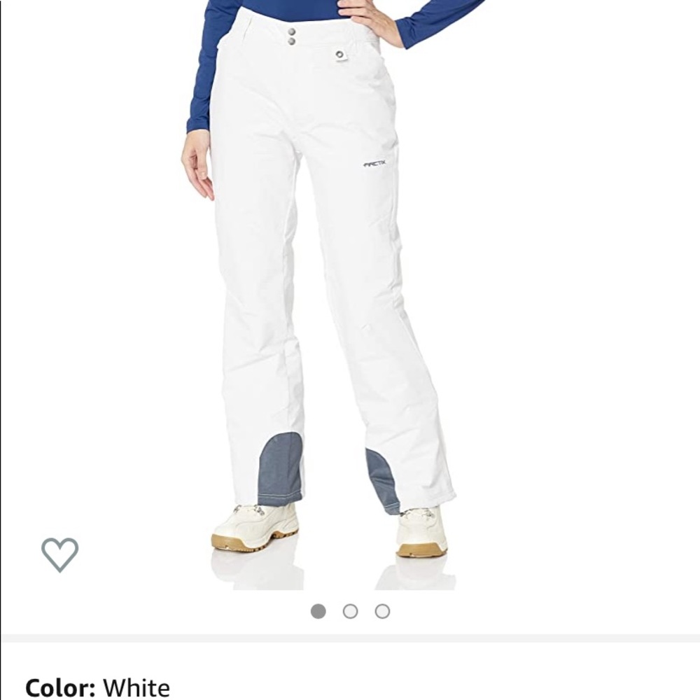 Women’s white snowboarding pants